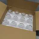 Stemless Wine Glasses Set of 12, 15 Ounce Smooth Rim Standard Wine Glass Tumbler for Red, White Wine, Dishwasher Safe