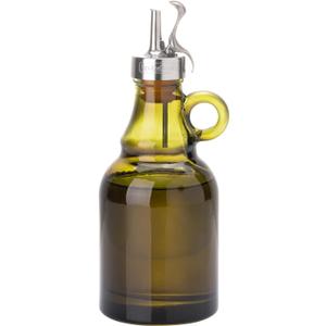 500ml Green Olive Oil Dispenser Bottle,17oz Glass Oil and Vinegar Cruet with Pourers and Funnel, Oil Bottles for Kitchen, Dispenser Bottle with Drip Free Spouts