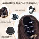 NAYOO Claw Clip Ponytail Extension Copper Brown 12" Short Wavy Ponytail Clip in Hair Extensions for Women Curly Natural Layered Pony Tails for Short Thin Hair Synthetic Hairpiece(Copper Brown)