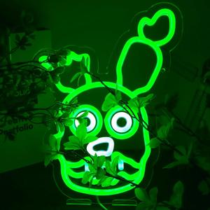Fnaf springtrap Neon Signs for Wall DecorFive Nights LED Neon Lights for GameroomBirthdayChristmas Gifts for kids