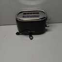 Mueller Retro Toaster 2 Slice with 7 Browning Levels and 3 Functions: Reheat, Defrost & Cancel, Stainless Steel Features, Removable Crumb Tray, Under Base Cord Storage, Black