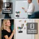 Rainmae 2 Pack Magnetic Pen Holder, Acrylic Magnetic Dry Erase Marker Holder, Whiteboard Marker Holder, magnetic Marker Pen Pencil Organizer for Refrigerator Whiteboard Office School