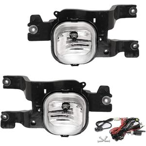 Driving Fog Lights Lamps Replacement for 2008 2009 2010 Ford F250 350 450 Super Duty with H10 12V 42W Halogen Bulbs & Wiring Harness Kit (Clear Lens)