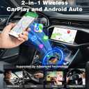 2026 Wireless Carplay Screen Adapter for Car Wired to Wireless Car Play for Apple Android Auto Ai Box Carplay for iPhone Autolink Pro USB Bluetooth Adapter to Play Movies on Screen