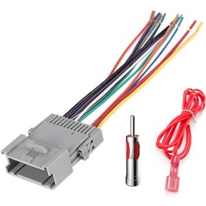 Radio Stereo Wiring Harness for Chevy Silverado GMC Sierra, Chevrolet Suburban Colorado Malibu Corvette Cavalier Blazer Impala, GMC Envoy Savana Canyon Yukon, Buick, Pontiac, Hummer