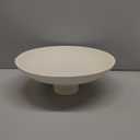 KIVY Concrete Fruit Bowl for Kitchen Counter - Large Decorative Pedestal Bowl for Home Decor - Modern Key Bowl for Entryway Table - White (Cream)