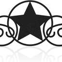 LEIFIDE Metal Star Wall Decor Black Scroll Star Rustic Country Decorations for Home Western Decorative Wall Art for Outdoor, 15.75 x 3.54 Inches