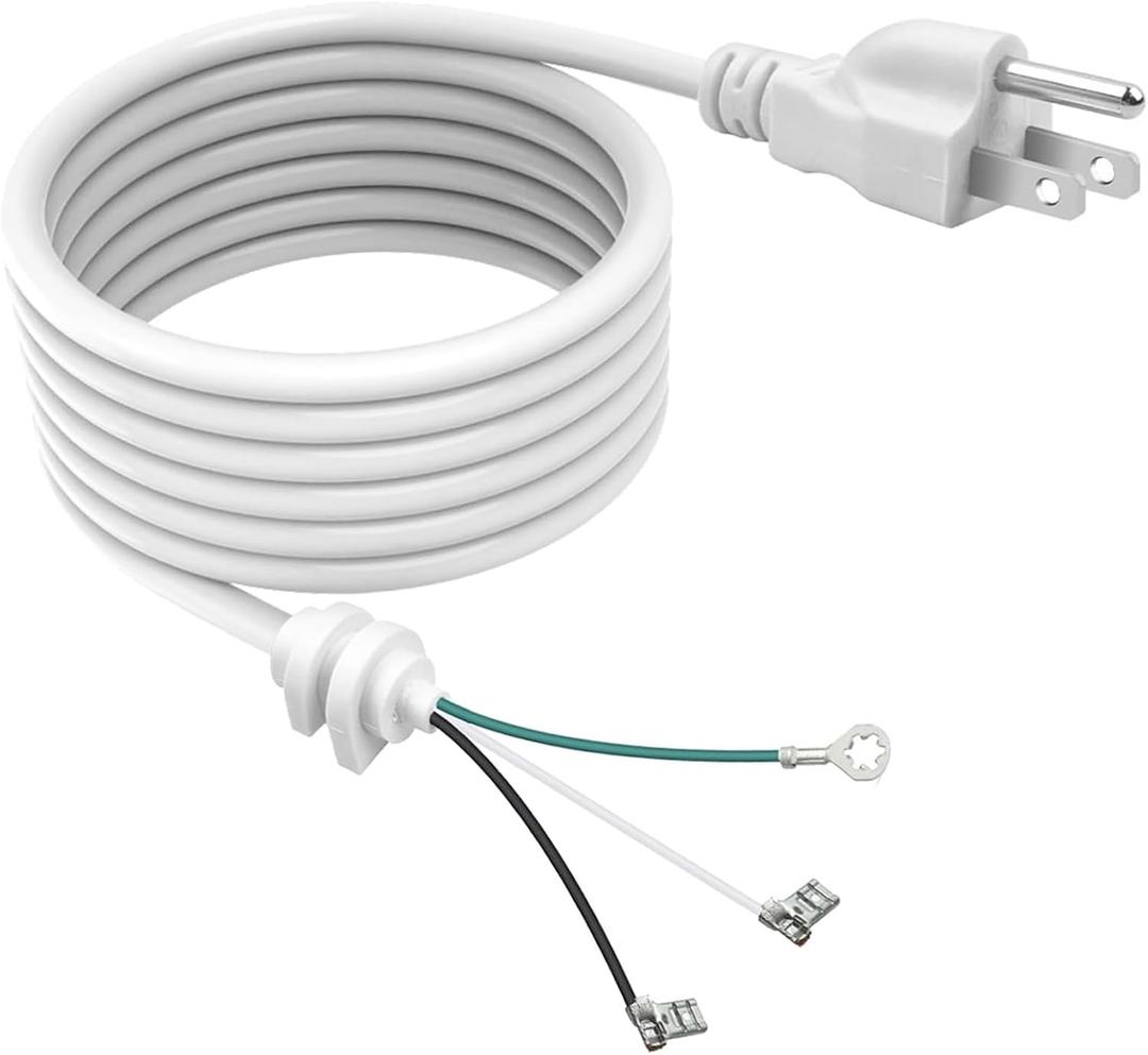 9701025 Mixer Cord Power for KitchenAid Whirlpool Stand Mixer Replacement, Compatible with KitchenAid Whirlpool PS3489603 W10325327 W10164882 AP4926890 Various Models, White