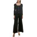 Maison Tara Womens 2-Piece Long Sleeve Wide-leg Jumpsuit, Size 8