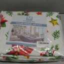 H.VERSAILTEX Dining Chair Covers Christmas Decorations Chair Cover Water Resistant Chair Cover for Dining Room Set of 4 Parson Chair Slipcovers Washable Chair Protectors Covers,Red Poinsettia/Beige