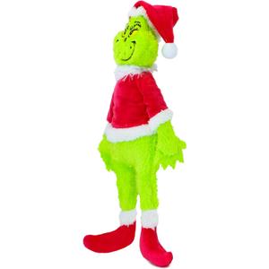 TXDRRA 11.8-Inch Green Christmas Plush Toy, Mischievous Holiday Figure Who Loves Stealing Gifts, Perfect for Kids, Cute Christmas Decoration for Homes and Trees