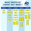 Bunk Carpet for Boat Trailer, 16 Inch Wide x 20ft Marine Carpet for Trailer Bunk Boards, Boat Lift Bunks, Runners, Outdoor Marine Grade Saltwater&Wear-Resistant Jet Ski Pontoon Bunker Cover Black