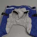 FUAMEY Dog Coat for Small Dogs,Waterproof Dog Winter Jacket with Harness Built in Puppy Cold Weather Coats Reflective Pet Vest with Zipper Warm Fleece Dogs Snowsuit Windproof Blue S