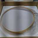 VOLISUN Low Profile Ceiling Fans with Lights and Remote, 19.7in Flush Mount Ceiling Fans with Light, 3000K-6500K Dimmable Fandelier LED Fan Light, Gold Bladeless Ceiling Fans with Lights for Bedroom