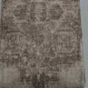 Area Rug 2x6 Runner Rugs: Washable Vintage Hallway Rug Indoor Medallion Rugs Low Pile Distressed Floor Carpet Retro Accent Rug for Kitchen Bedroom Bathroom Dining Room(Taupe, 2'x6')