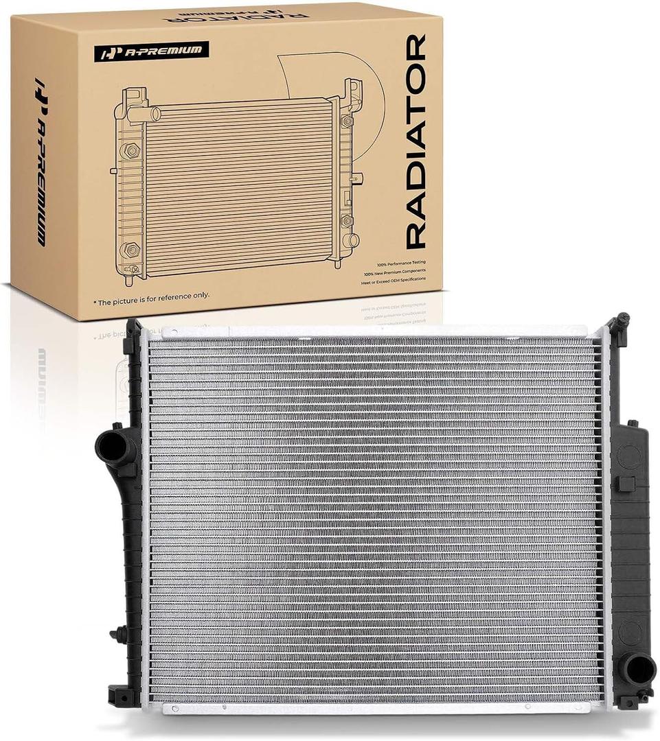 A-Premium Engine Coolant Radiator Assembly Compatible with BMW E36 E46 Series 320i, 323i, 323is, 325i, 325is, 328i, 328is, M3, Z3, 1992-1999, Replace# 17111469179, 17111469908