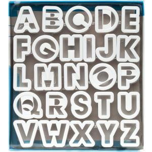 Ateco Alphabet Cookie Cutter Set, White 2-Inches
