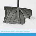 Suncast 20" Combination Snow Shovel/Pusher, Grey/Black