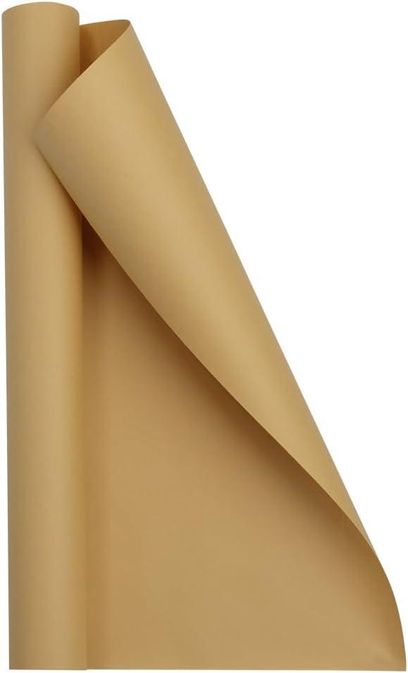 JAM Paper Gift Wrap - Matte Wrapping Paper - 26.3 Sq Ft (17 in x 18 Ft) - Matte Natural Tan/Light Kraft - Roll Sold Individually