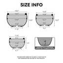 Kante Round Concrete Planter Set of 3-11.8"/15.7"/19.9" Dia Bowl-Style Flower Pots with Drainage Hole for Patio, Garden, and Home (9.4"/12.8"/16.5" Opening), Gray