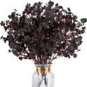 Babys Breath Artificial Flowers, 8 Bundles Real Touch Black Fake Flowers Silk Flowers Bulk for Vase Home Office Wedding Indoor Outdoor Centerpiece Table Party Halloween Decorations
