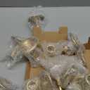 Gold Taper Candle Holder Set of 12, Hewory Short Skinny Brass Candlestick Holders, Vintage Small Low Metal Candles Sticks for Wedding Centerpieces Christmas Birthday Party Holiday Dinning Table Decor