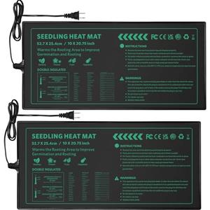Seedling Heat Mat Durable Waterproof Plant Heating Pad 10"x 20.75" for Germination, Indoor Gardening, Greenhouse