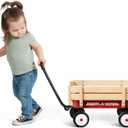 Radio Flyer My 1st Miniature Steel & Wood Wagon, 19" Long Toy Wagon for Kids 1.5+