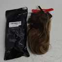 NAYOO Clip in Hair Extensions for Women 14 Inch Short Wavy Curly Ombre Brown to Blonde Hairpieces Full Head Synthetic Hair Hairpieces(6PCS,Ombre Brown to Blonde)