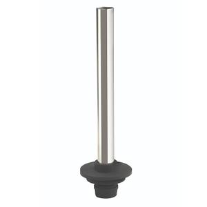 Krowne 23-151 Universal Drain Pipe with Rubber | Overflow Tube Prevents Bar Top Water Spill for Commercial Kitchen Restaurant Foodservice | Fits 1", 1.25" and 1.5" Bar Sink Drain | Stainless Steel