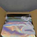 100 Pcs Iridescent Glossy Gift Bags Medium Size, 8x4x10 In Holographic Reusable Gift Bags with Handles & Sturdy Base, Ideal for Birthday, Wedding, Bachelorette, Party Favors, Holiday Goodie Bag