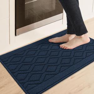 COSY HOMEER-Kitchen-Rugs-And-Mats 20"x32" Non Slip Kitchen Mats for Floor Absorbent Kitchen Rug Washable Kitchen Standing Floor Mat for Sink Mat, Throw Rug, Entry, Laundry, Navy Blue