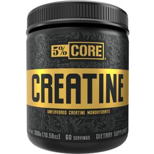 5% Nutrition Core Creatine | Micronized Creatine Monohydrate Powder | 5G, 5000mg, 60 Servings (Unflavored)