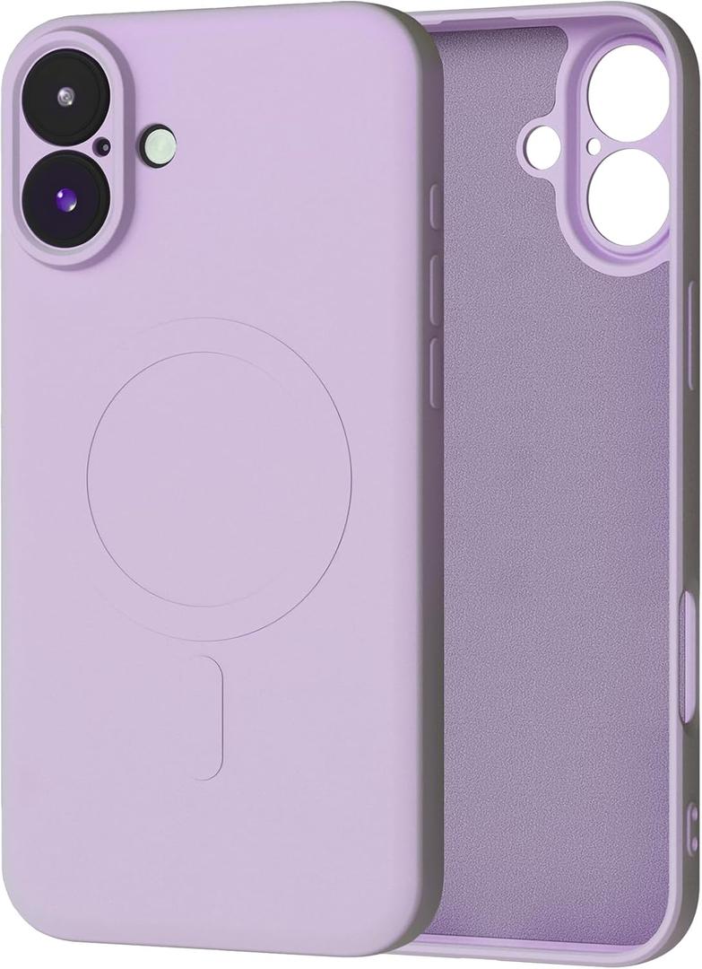 for iPhone 16 Plus Case, Compatible with MagSafe, Soft Silicone Protective Phone Case for iPhone 16 Plus Case 6.7"-Purple