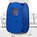 Portable Sauna Tent, Foldable One Person Full Body Spa for Detox Therapy Without Steamer- Blue