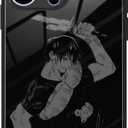 Sorcerer Killer Anime Glass Case for iPhone 15 Plus, Glossy Manga Cover