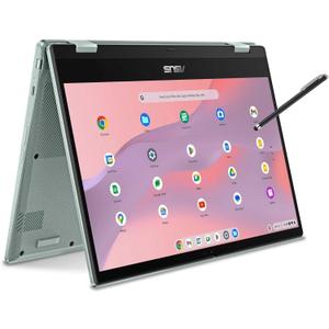 ASUS Flip CM14 Slim 2-in-1 Chromebook in Gray Green 8-core up to 2.05GHz 14in FHD Touchscreen 4GB DDR4 64GB Emmc WiFi Chrome OS 