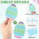 3 Pieces Easter Tiered Tray Decor,Wooden Eggs Decor,Colorful Easter Table Decorations for Home Farmhouse Kitchen Decorations (Colorful)