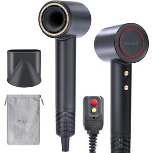 Dries Hair Quickly 500 Million Ion Hair Dryer, Low Noise 160,000 RPM Professional High Speed Fast Drying Lightweight Blow Dryer with Thermo-Control, Gifts for Women for Home and Travel, Black