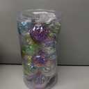 Amooca Christmas Balls Ornaments Hanging Garland Decorations with LED Lights 20pc 12.2ft for Window Wall Stair Railing Xmas Tree Holiday Party Home Decor with Timer Colorful Rhombus Round Balls