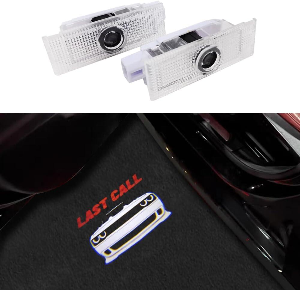 2 PCS Non-Fading Last Call Car Door Logo Lights Compatible for Challenger Last Call 2015-present Courtesy LED Ghost Shadow Light Projector Lamps Accessories (Last Call)