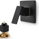 SKOWLL Bathroom Shower Valve Single Function Shower Mixer Valve, Wall Mount Single Handle Water Mixing Valve Kit Include Brass Rough In Shower Trim, Matte Black