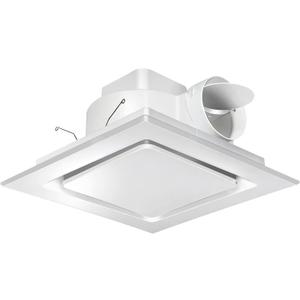 Bathroom Exhaust Fan 12" Panel Ultra Quiet without Light10x10 Mount, 1.0 Sone 130CFM, 4" Duct for Bathroom/Garage/Home (10in(Hole Size))