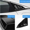 Rear Side Window Louvers Compatible for Honda Civic Sedan Accessories 2021 2020 2019 2018 2017 2016 Sport Style Air Vent Scoop Cover (Gloosy Black)