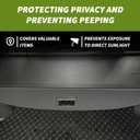 Trunk Cargo Cover for Chevy Equinox GMC Terrain 2018-2024, with Carbon Fiber Texture Ends, Anti - Peeping Retractable Security Shade for Privacy, SUV Accessories (No Equinox EV)