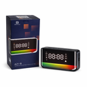 Alarm Clock Speaker Wireless Charger, Digital Alarm Clocks Bedrooms Bluetooth, Alarm Clock Dimmable Light Bedrooms Dual Alarm Snooze Dimmer 12 24H RGB Night Light Bluetooth USB AUX 