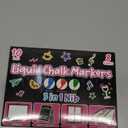 8 UV Neon Chalk Markers Glow in the Dark under Blacklight, Jumbo Liquid Chalk Markers Erasable 10mm 3 In 1 Nib, Fluorescent Paint Pens For Car Window Glass Blackboard Poster Painting DIY Craft