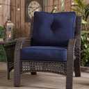 Greendale Home Fashions Outdoor 2-Piece Sunbrella Premium Deep Seat Cushion Set, Canvas Navy