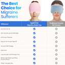 2 Pack Migraine Relief Cap, Reusable Headache Relief Cap with Hot & Cold Therapy, Soothing Headache Hat, Odorless Gel Ice Head Wrap for Tension, Stress, Sinus & Headache, Black&Pink