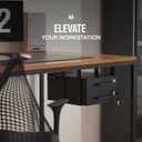 Under Desk Drawer Slide-Out Lockable Metal Storage Drawers with Cable Management for Office & Home (Double, Bracketed)